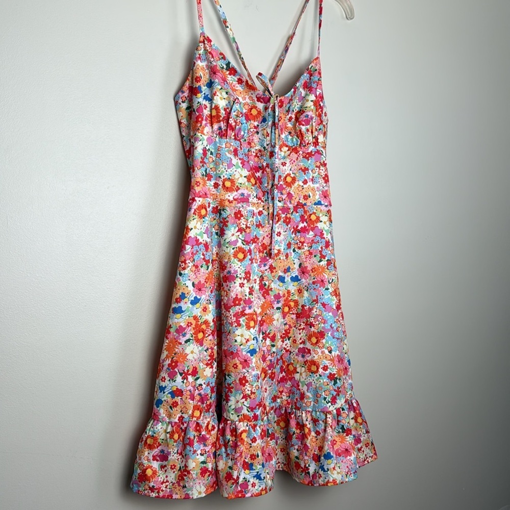 SHEIN Colorful Floral Spaghetti Strap Sundress Size L NWT - Picture 5 of 9